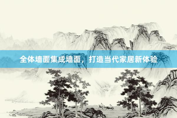 全体墙面集成墙面，打造当代家居新体验
